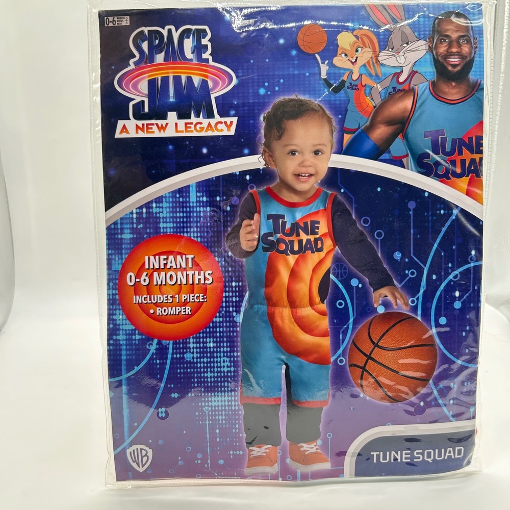 NEW Space Jam 2 A New Legacy Tune Squad Infant Romper Costume 0-6‎ Months